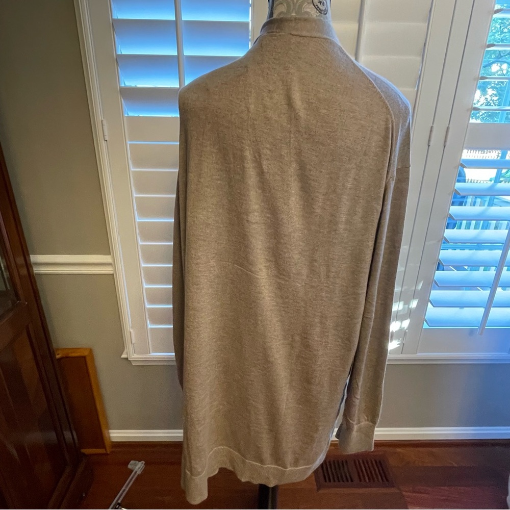 Elegant Tan Women's Cashmere Blend Cardigan - Picture 4 of 6